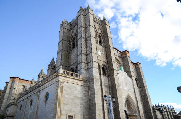 The walls and cathedral of Avila, a fortified city located in Castile and Leon, sometimes called the Town of Stones and Saints.