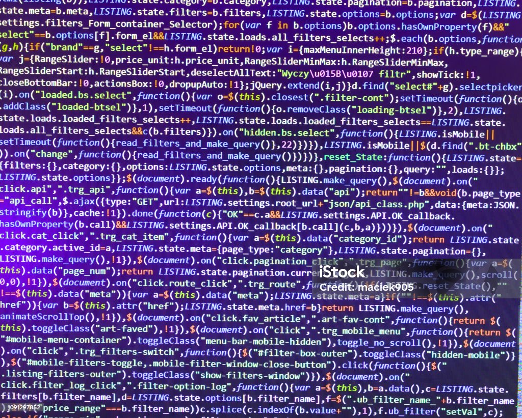 Java Software Engineer Concept Html Code On The Screen Editor Dark ...