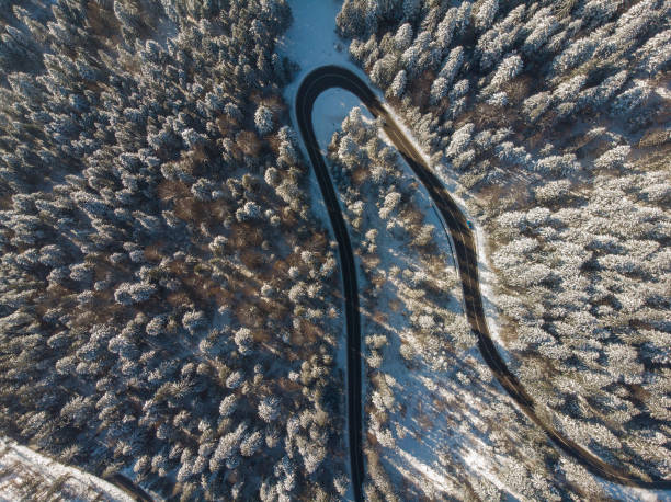 istock road in winter mountain landscape. 1091300170