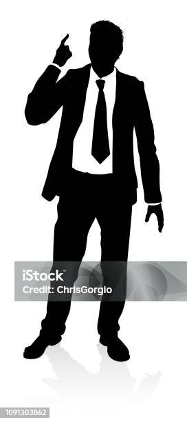 Business Person Silhouette Stock Illustration - Download Image Now - Men, Adult, Adults Only