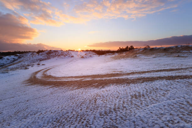 istock extreme road footprints on snow-covered trail 1091306678