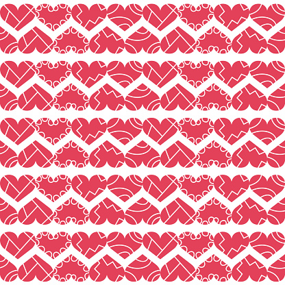 Seamless pattern background with hearts, colorful illustration, eps10