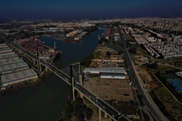 istock Centennial Bridge from the air 1091315336