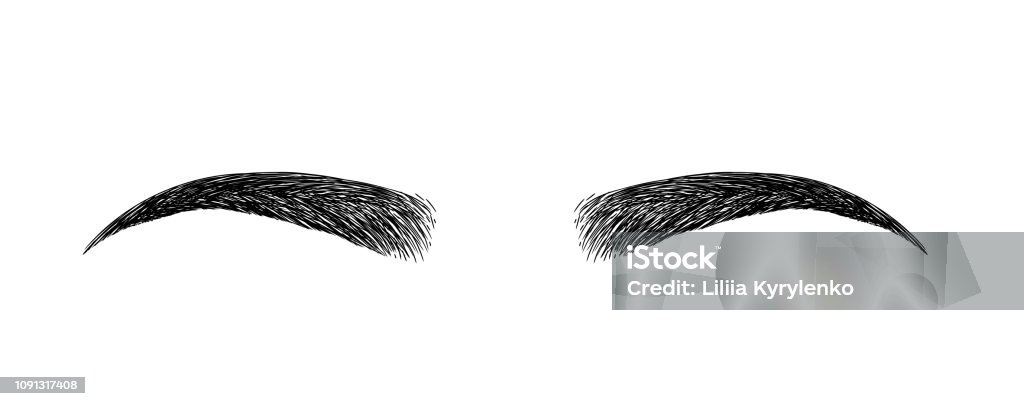 eyebrow perfectly shaped. permanent make-up and tattooing. Cosmetic for eyebrows. eyebrow perfectly shaped. permanent make-up and tattooing. Cosmetic for eyebrows. Beauty salon. Eyebrow stock vector