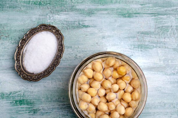 istock Canned chickpeas in a glass jar 1091333222