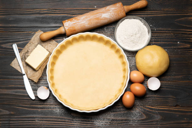 istock shortbread dough for baking quiche tart and ingredients in baking form 1091336464