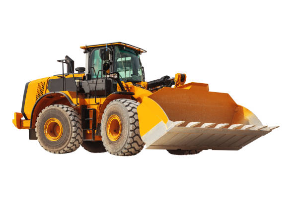 istock Backhoe loader excavator with clipping path isolated on white background. 1091345860