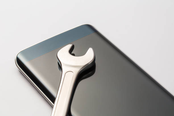 istock Studio shot of a smartphone on black background 1091345868