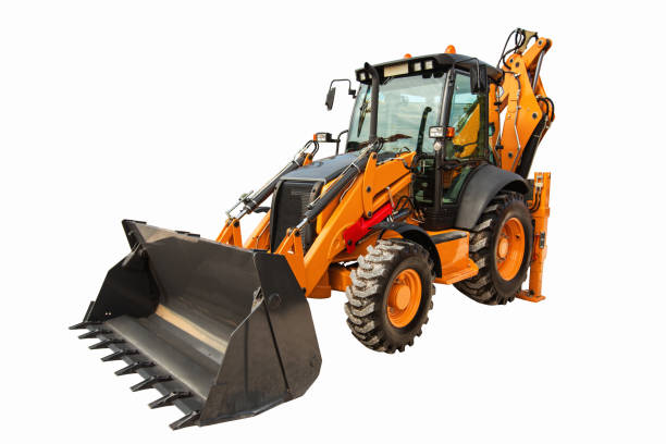 istock Loader or bulldozer - excavator isolated on a white background with clipping path 1091345968