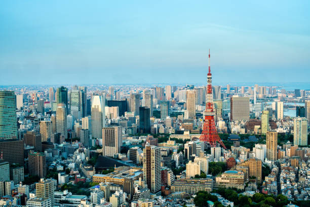 istock Tokyo tower wide angle view, Japan. 1091356188