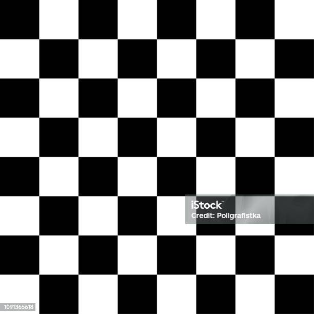 Seamless Background Pattern Chess Board Black And White Wallpaper Vector  Illustration Stock Illustration - Download Image Now - iStock