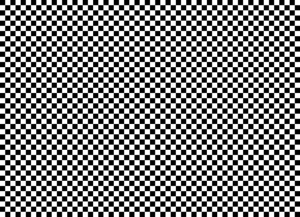 bezszwowy wzór tła - szachownica - czarno-biała tapeta - ilustracja wektorowa - czarno biały stock illustrations