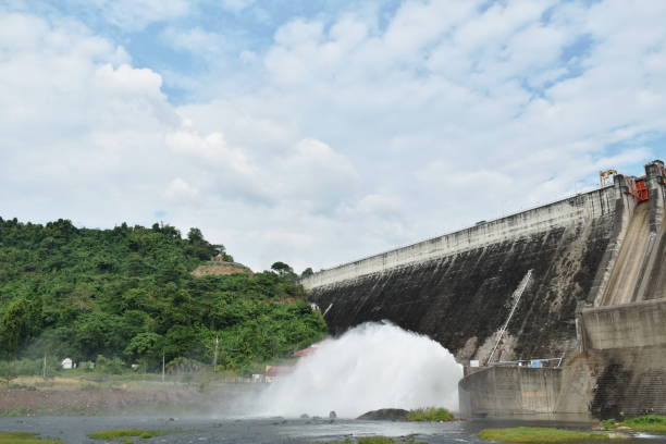 istock water splashing from floodgate Khun Dan Prakarn Chon dam in Thailand 1091367832