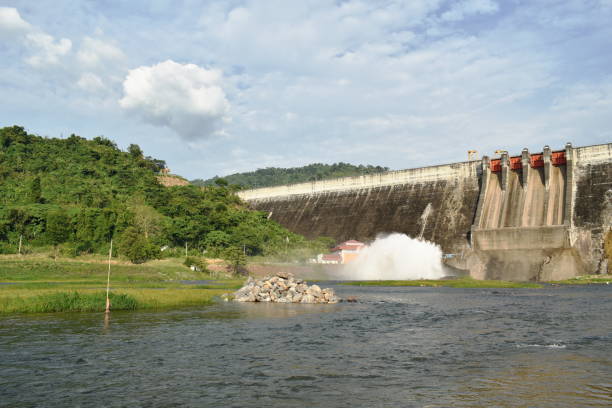 istock water splashing from floodgate Khun Dan Prakarn Chon dam in Thailand 1091368498