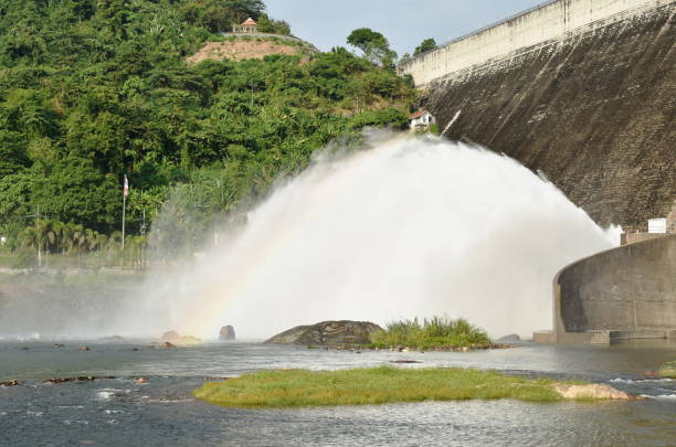 istock water splashing from floodgate Khun Dan Prakarn Chon dam in Thailand 1091368624