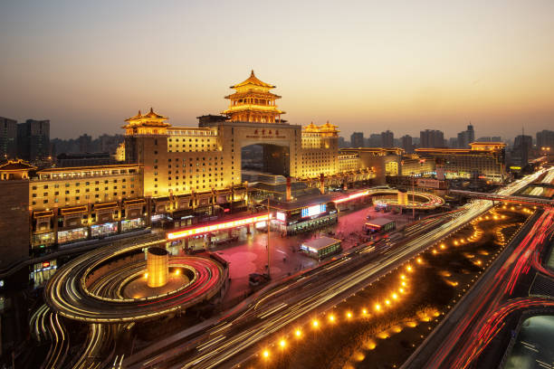 istock China Beijing West Railway Station at night 1091379782