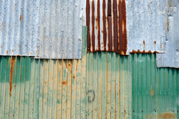 istock Old zinc wall surface Fence 1091384986