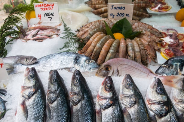 istock Fresh Fish in the Turkish Fish Market 1091386632