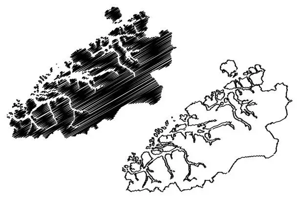 Vector illustration of More og Romsdal map vector
