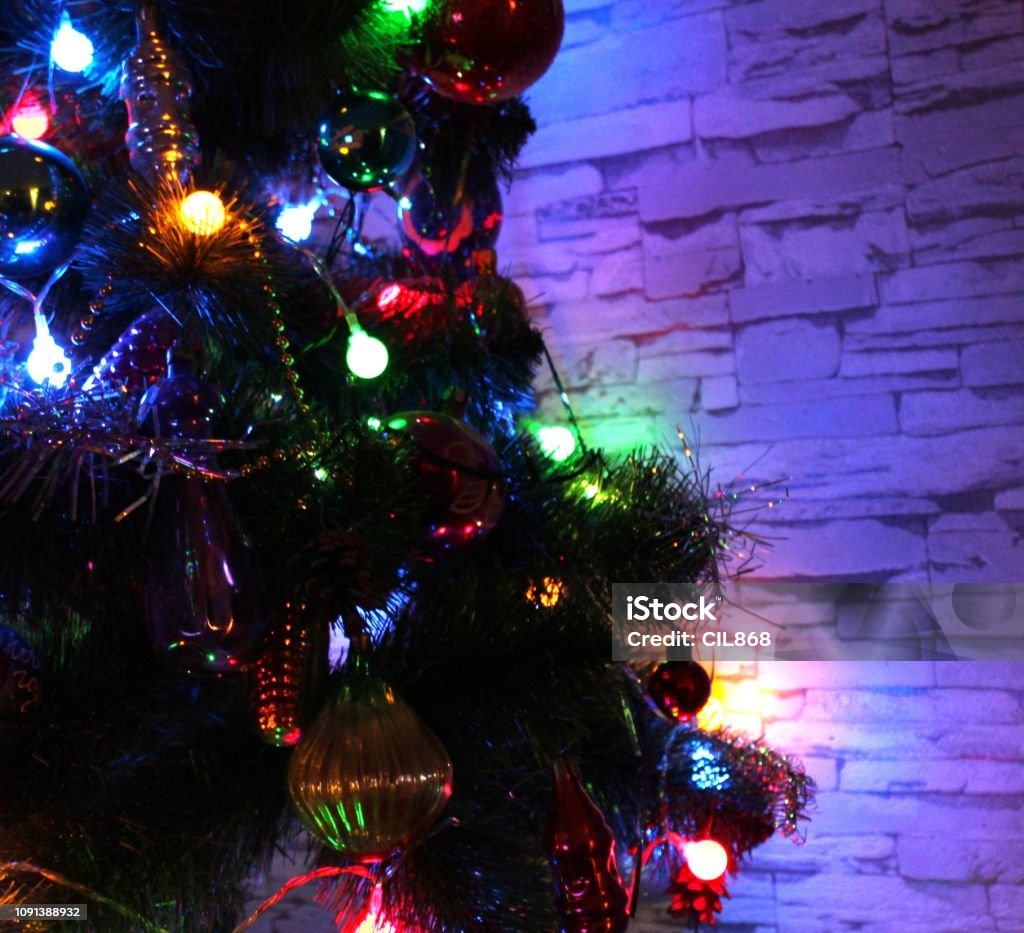 Foto de Boa Noite Árvore De Natal Luzes Decorações De Natal e mais fotos de  stock de Abstrato - iStock