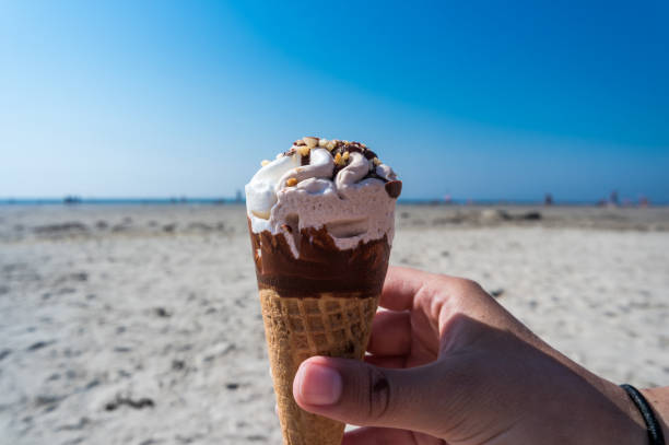 istock Ice cream on the beach 1091389370