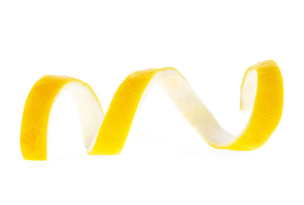istock Lemon twist on a white background. Lemon peel. 1091395242