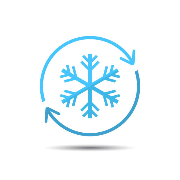 Snowflake logo, Freezer Icon. Snowflake logo, Freezer Icon. Cold Temperature Vector keeping cool stock illustrations