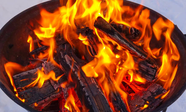 istock Fire and firewood. Barbeque ignition Cooking coals. 1091401228