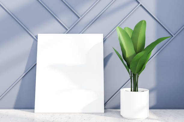 istock Poster in empty purple room 1091403954