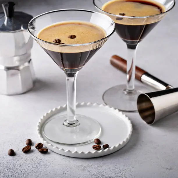 Photo of Espresso martini in two glasses