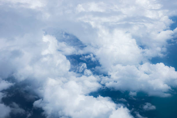 istock Blue sky and blue sky with clouds can be made in the background and write text. 1091409940