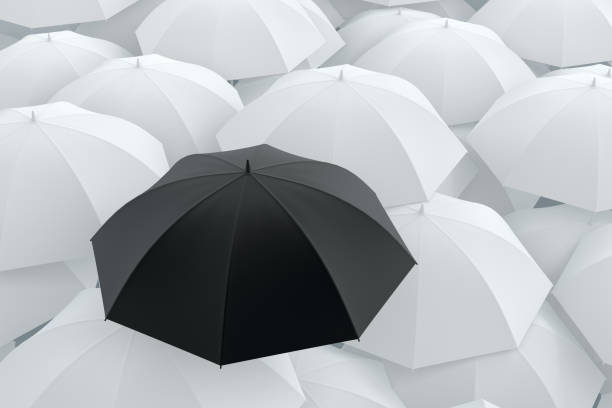 istock Umbrella Standing Out From The Crowd 1091420288