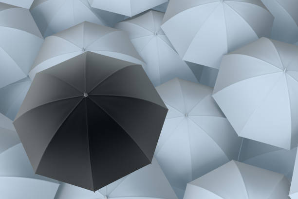istock Umbrella Standing Out From The Crowd 1091429278