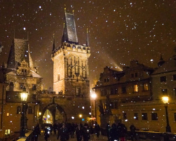 istock Czech Republic - Snowing in Prague 1091429818