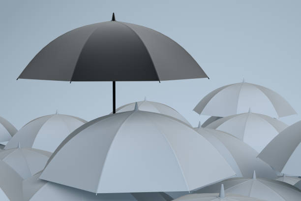 istock Umbrella Standing Out From The Crowd 1091430238