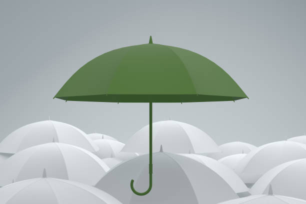 istock Umbrella Standing Out From The Crowd 1091435914