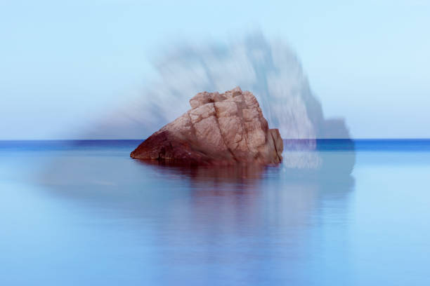 The coast on a blue day in Ibiza, Spain