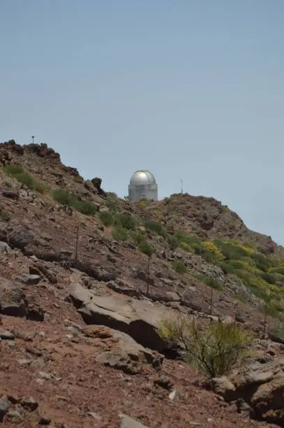 Views Of Roque De Los Muchachos Observatory In The Caldera De Taburiente National Park. Travel, Nature, Holidays, Geology.11 July 2015. Isla De La Palma Canary Islands Spain.