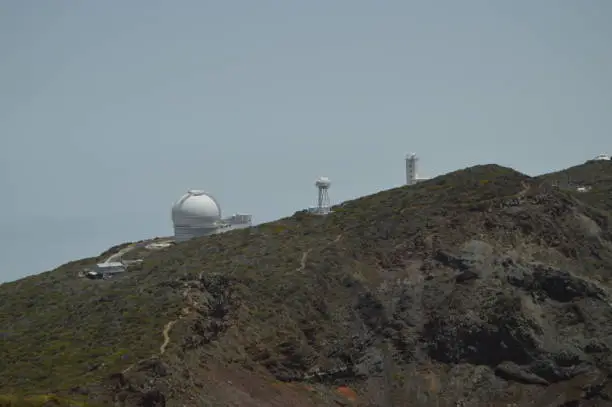 Views Of Roque De Los Muchachos Observatory In The Caldera De Taburiente National Park. Travel, Nature, Holidays, Geology.11 July 2015. Isla De La Palma Canary Islands Spain.