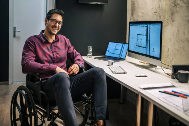istock Portrait of a content busienssman with differing abilities 1091441570