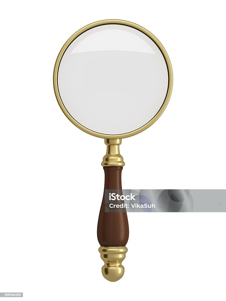 magnifier состаренное золото - Стоковые фото Увеличительное стекло роялти-фри
