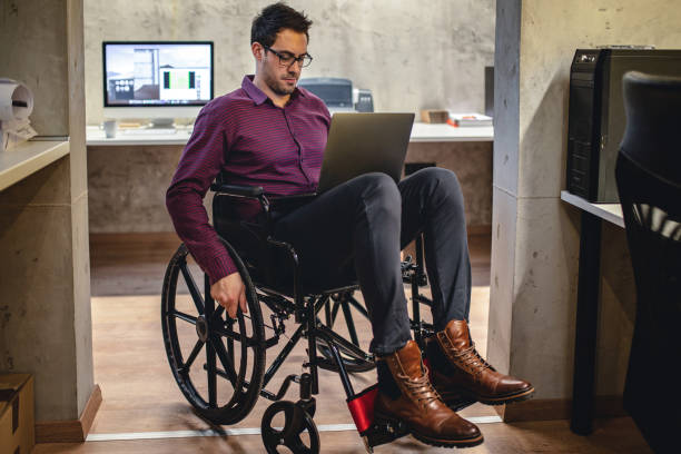 istock Businessman working from his wheelchair 1091441672