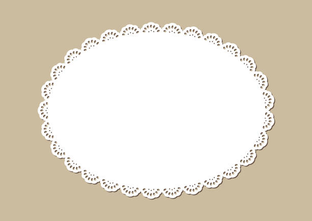 ilustrações de stock, clip art, desenhos animados e ícones de oval place mat design - naperão