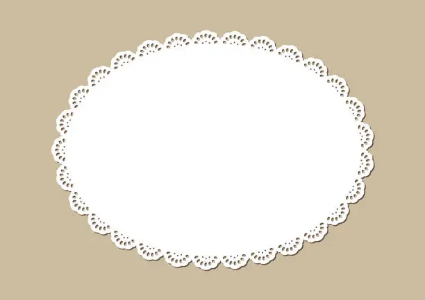 Vector illustration of Oval Place Mat Design