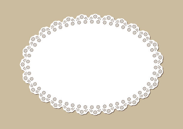 装飾的なプレース マット設計 - doily paper lace table点のイラスト素材／クリップアート素材／マンガ素材／アイコン素材