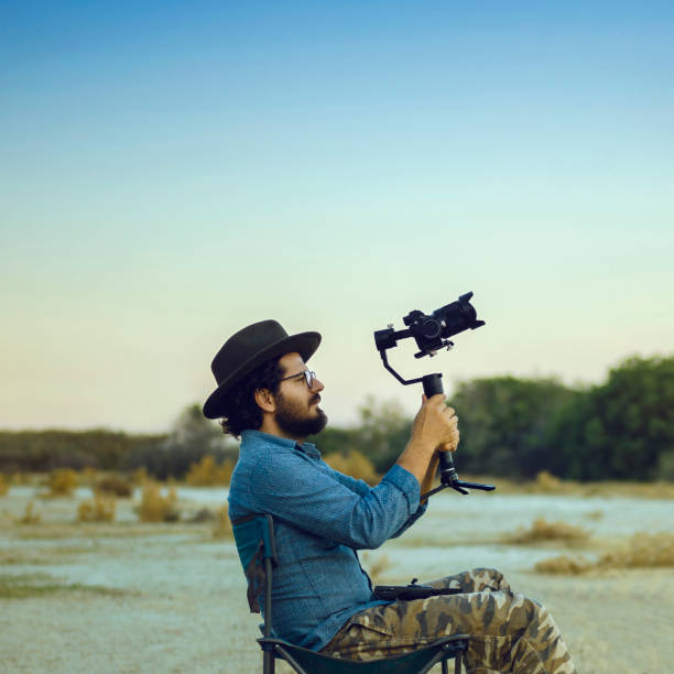 Director filming with gimbal