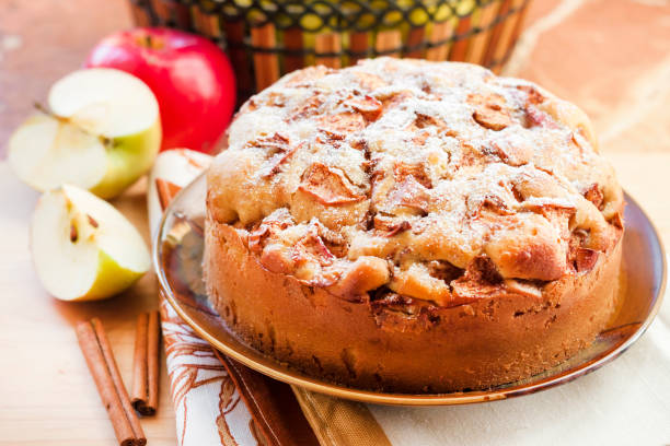 istock Homemade apple pie with cinnamon on the plate 1091451686