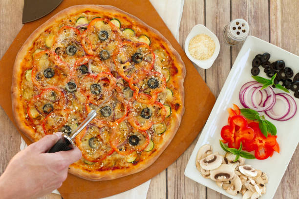 istock Fresh Gourmet Vegetarian Pizza 1091456832