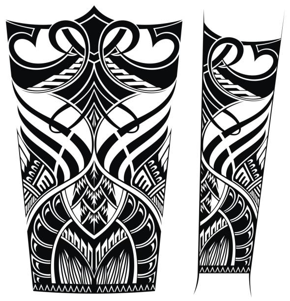 татуировка руку - swirl vector decoration stencil stock illustrations