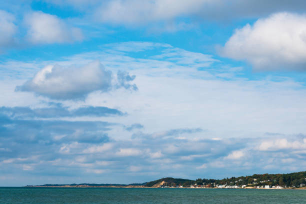Lake Michigan with the resort town of Ludington, Michigan in the background.